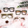 Zeelool Vintage Square Wood Arm Eyeglasses Frame for Men with