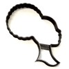 YNGLLC AFRO GIRL SILHOUETTE SIDE VIEW COOKIE CUTTER MADE IN