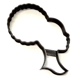 YNGLLC AFRO GIRL SILHOUETTE SIDE VIEW COOKIE CUTTER MADE IN USA PR4448, Brown