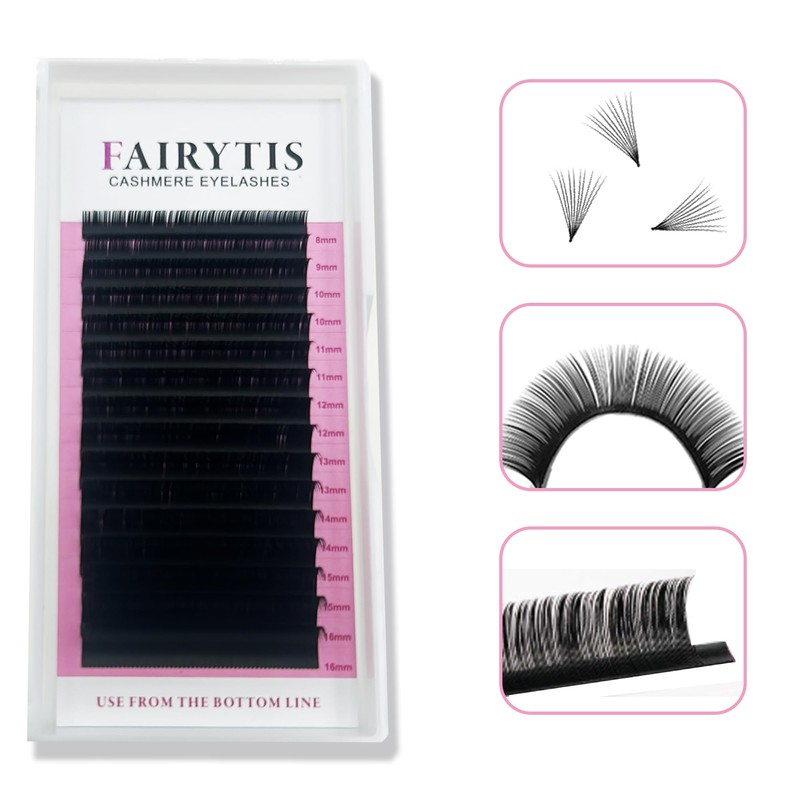 Cashmere Lash Extensions C CC D Curl 8-25mm Mixed &