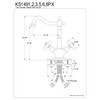 Kingston Brass KS1498PX Heritage 4" Plate Vessel Sink Faucet Without
