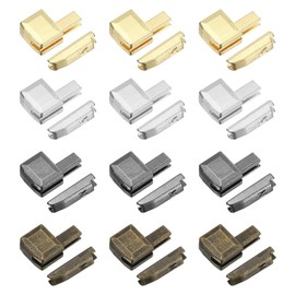 YELARXI Zipper Repair Kit, Metal Zipper Latch Slider Retainer Insert Pin Top Bottom Stoppers, #3 Fit for Jacket Coat Backpack Sewing Accessories (12 Pair, Light Gold/Black/Silver/Bronze)