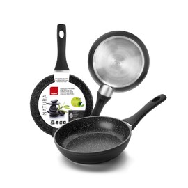 ibili Frying pan Natura 22 cm, Aluminium, Black