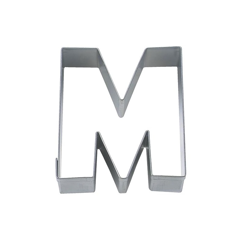 Staedter Letter M Cookie Cutter, Silver