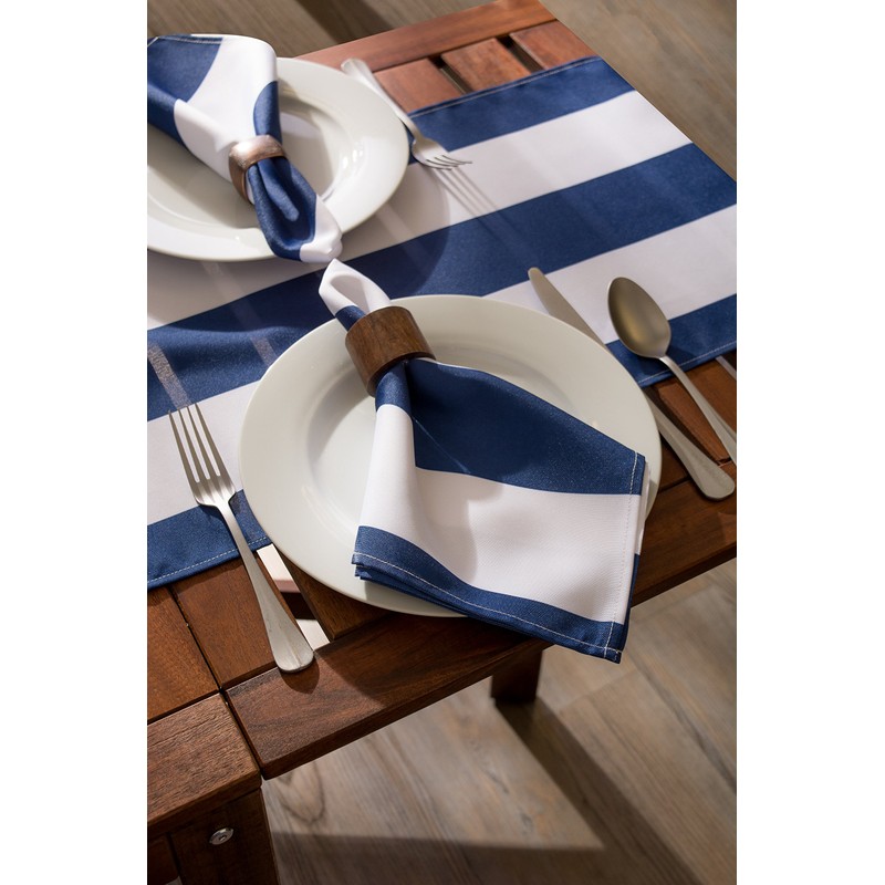 DII Cabana Stripe Outdoor Tabletop Collection, Water Resistant, 14 x