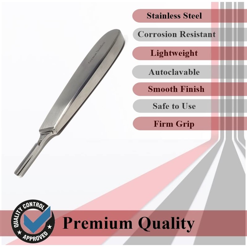 Scalpel Handle #8 Stainless Steel Knife, Blade Holder with Thick