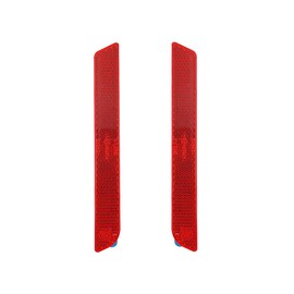 《BAR AUTOTECH》Reflector Protector Reflector Square Shape Car Bike Bicycle Ship Truck Motorcycle Scooter Home Mailbox Warehouse Boat Parade Float Hose Trailer Utility Trailer (17. Red - [144x18x5 mm])