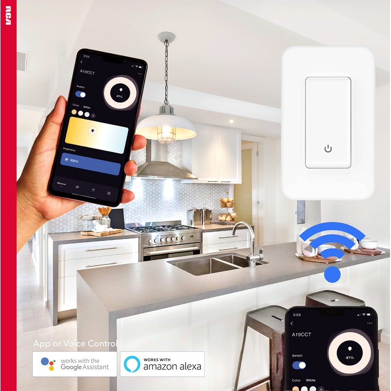 RCA 3-Way Smart Light Switch | Home Décor Smart Wall