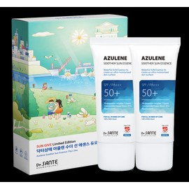 Sante Azulene Soother Sun Essence Duo 75g+75g Moisturizing sunscreen without white cast or stinging eyes / 상떼 아줄렌 수더 선에센스 듀오 75g+75g 백탁 눈시림없는 수분 선크림
