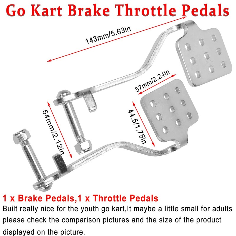 Go Kart Brake Throttle Pedals with Automotive Steering Wheels,71" Cable