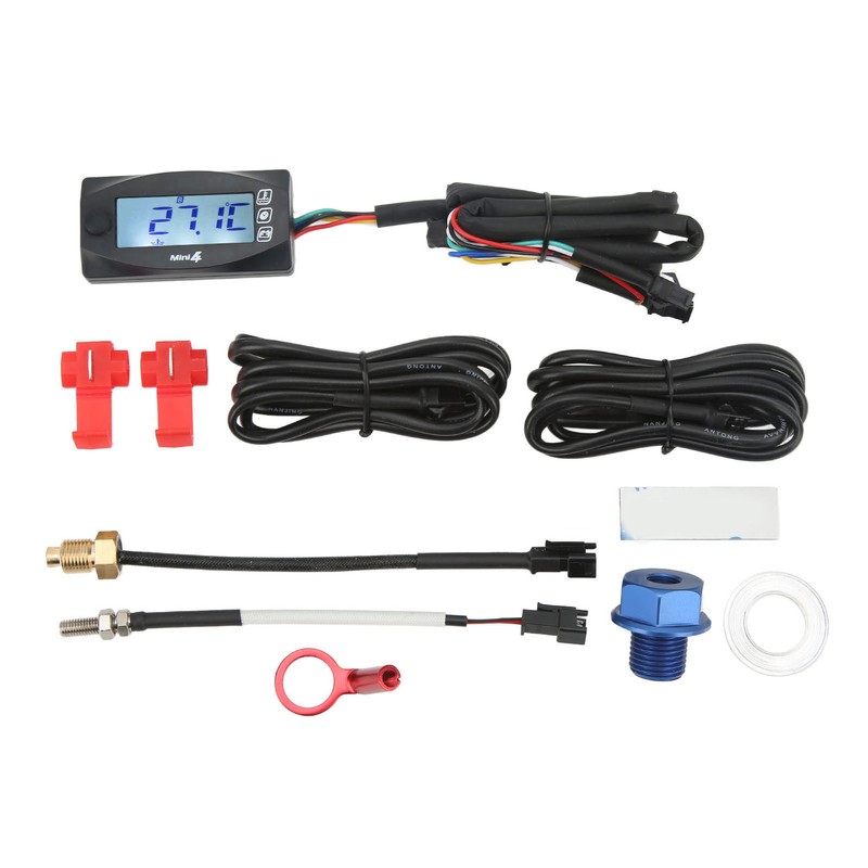 Motorcycle Digital Display 4 in 1 Thermometer Oil Engine Temperature