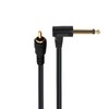 Seadream RCA to 1/4" TS Audio Cable, Right Angle Gold-Plated