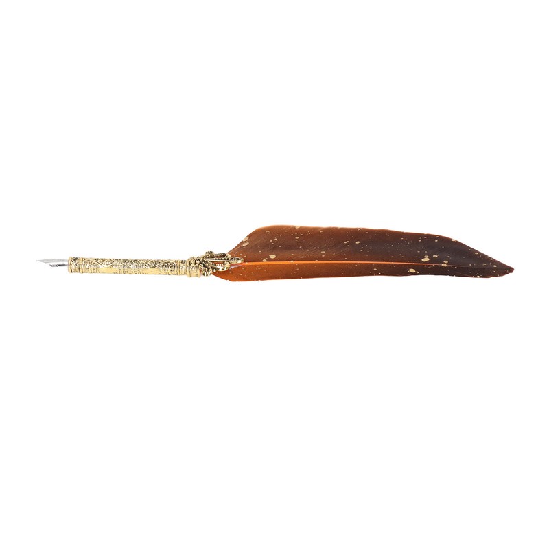 Feather Pen Set with 10 Interchangeable Nib Fire Lacquer Wax