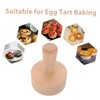 FUNOMOCYA Tart Press Tool: Wood Egg Tart Pastry Tamper Tool