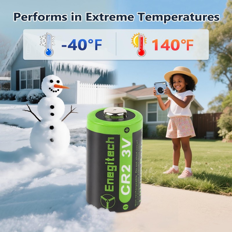 Enegitech CR2 Batteries, 3V CR 2 Lithium Battery for Nest