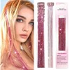 HASTHIP® 6 extensiones de cabello con purpurina y clip, color