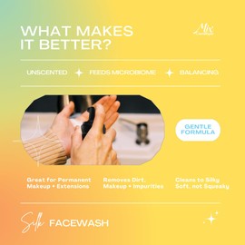 Mix Cosmetiques Foaming Silk Facial Cleanser - Gentle, Hydrating, Collagen-Boosting Face Wash