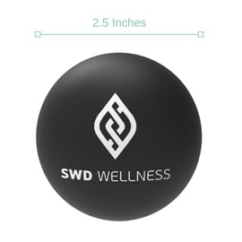 SWD WELLNESS Firm Lacrosse Massage Ball for Myofascial Release, Trigger Point Therapy and Tight Muscles. Treats Plantar Fasciitis, Back Pain, Shoulder Pain, Neck Pain - SWD Wellness