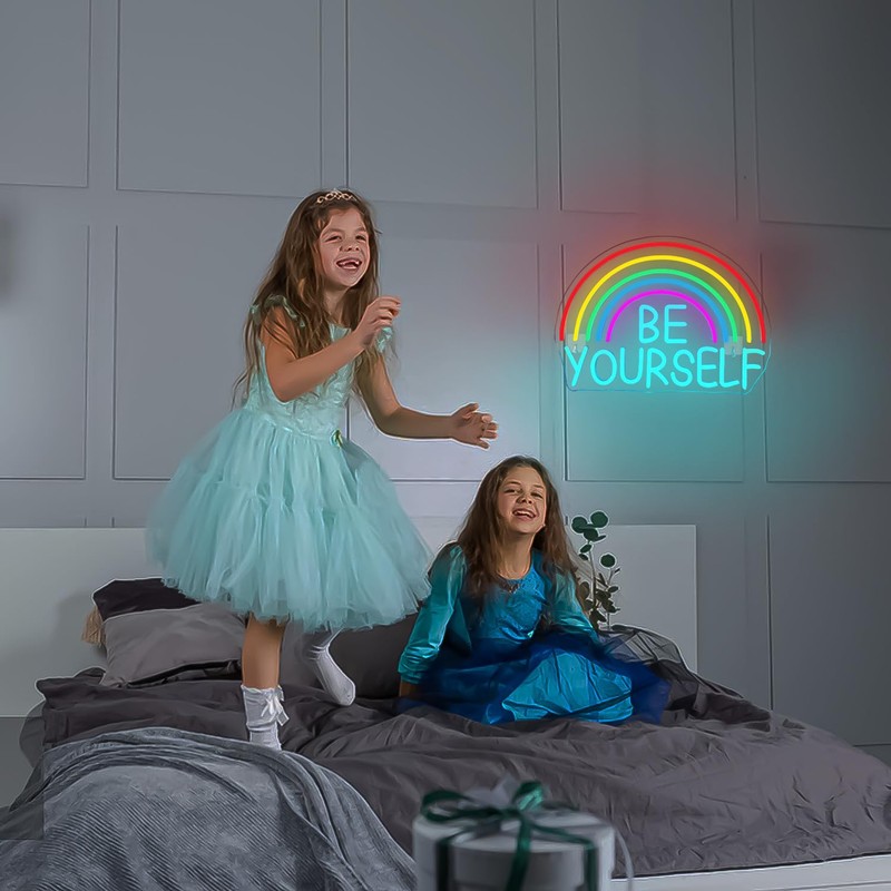 Horseneon Be Yourself Neon Light Sign Rainbow Neon Sign