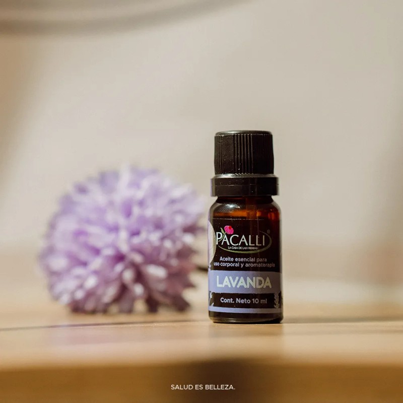 Aceite Esencial de Lavanda Pacalli 100% Puro Apto Difusor 10