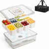 ERABAY Chilled Portable Snackle Box container, Divided Serving Tray, Beach