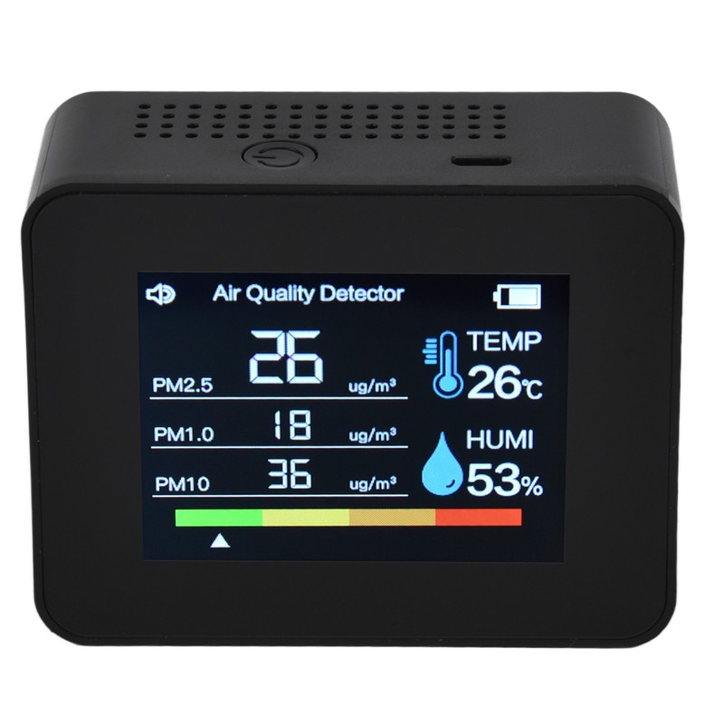 8 in 1 Air Quality Monitor with Gravity Sensor Carbon