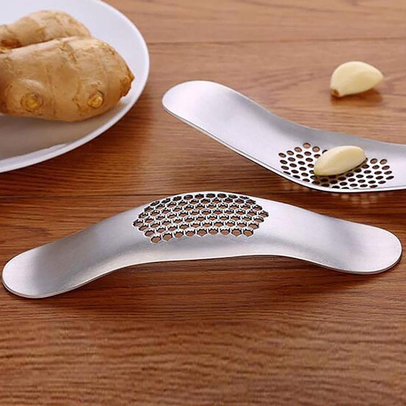 TRHDFW Garlic Rocker Crusher Mincer Press Dishwasher Safe, Stainless Steel