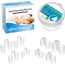 8 Piezas Clips Nasales Tapones para Ronquidos, Antironquidos Clip Nasal, Aliviar dificultad para Respirar y Congestión Nasal, Facilitar la Respiración y Dormir Cómodo