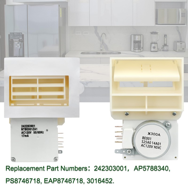 Upgrade 242303001 Refrigerator Damper Assembly AP5788340 Air Damper Control Assembly