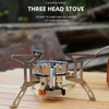 Camping Gas Stove Foldable Windproof Mini Camp Stove Cooker Electronic