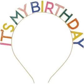 Happy Birthday Crown Rainbow It's My Birthday Headband Birthday Headpiece Birthday Crown Gift Party Decorations for Women Girls
