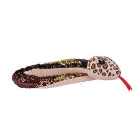 Wild Republic Sequin Snake Plush, Stuffed Animal, Plush Toy, Kids Gifts, 54 Inches, LEOPARD