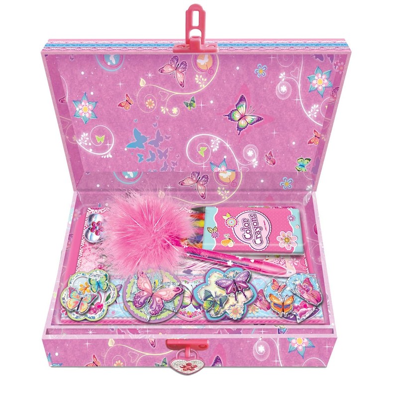 Box with accessories Butterflies, stickers 176BG