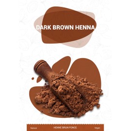 Natural Dark Brown Henna Powder, Natural Hair Color, Indigo & Henna Mix for Soft & Shinier Hair