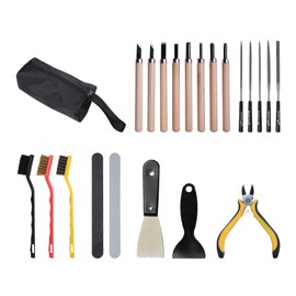 Durable & Portable 3D Printer Tools Kit, Essential 3D Printer Accessories, 21 Pcs (Knife, Brush, Sanding Stick, Wire Cutter, Spatula and More), for Removing, Smoothing, Finishing, Deburring, Carving