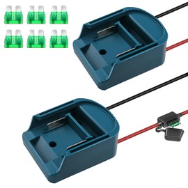 2Packs Power Wheel Adapter for Makita 18V Battery Adapter 18V Power Wheels Battery Converter with Switch & Fuses & Wire Terminals, 14AWG Wire,Power Connector for DIY Rc Car Toys, Robotics and Rc Truck