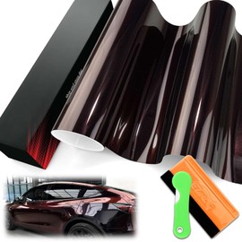 1FTx5FT PET Galaxy Dust Gloss Black Cherry Chameleon Metallic Color Shift Color Change Vinyl Wrap Auto Car Sticker Decal Film Sheet Bubble Free Air Release Technology with Tool Set