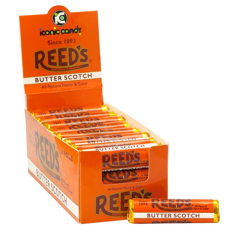 Reed’s Butterscotch Candy Rolls | Traditional Butterscotch Hard Candy |