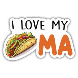 Taco Stickers Funny Taco Food Lover Stickers I Love My Tacoma Cool Vinyl Stickers, Weather-Resistant Sticker for Water Bottles, Laptop, Window, Car Size 4"