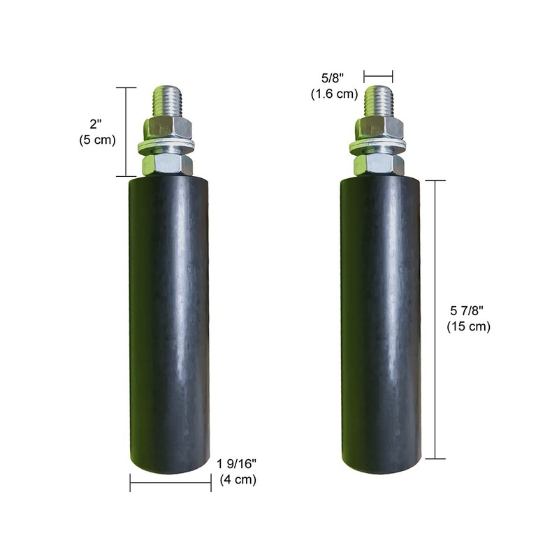 Mageway Universal Heavy Duty Slide Gate Guide Roller 6" Black