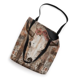 Bohemian Chic Aztec Vintage Impatiens Flower Tote Bag