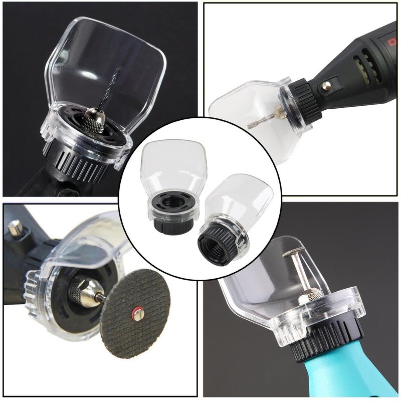 Bettli Rotary Tool Shield Attachment Kit,2 Pcs Drill Protector Safety