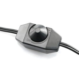 Maxmoral Rotary Dimmer Switch Power Cable Knob Adjustable Controller Switch with 1.8m/5.9ft Extension Power Cord