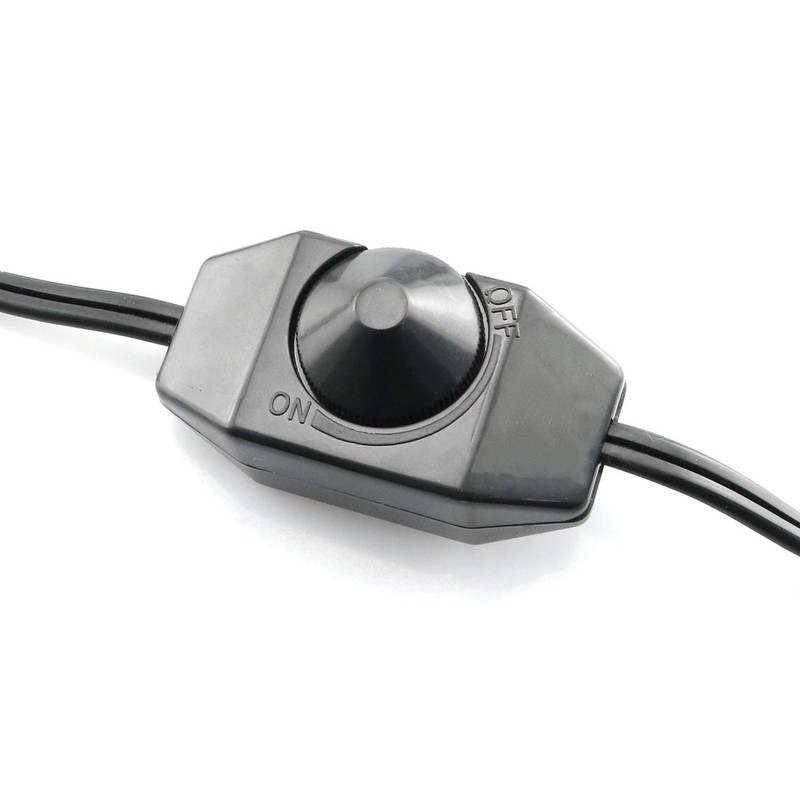 Maxmoral Rotary Dimmer Switch Power Cable Knob Adjustable Controller Switch