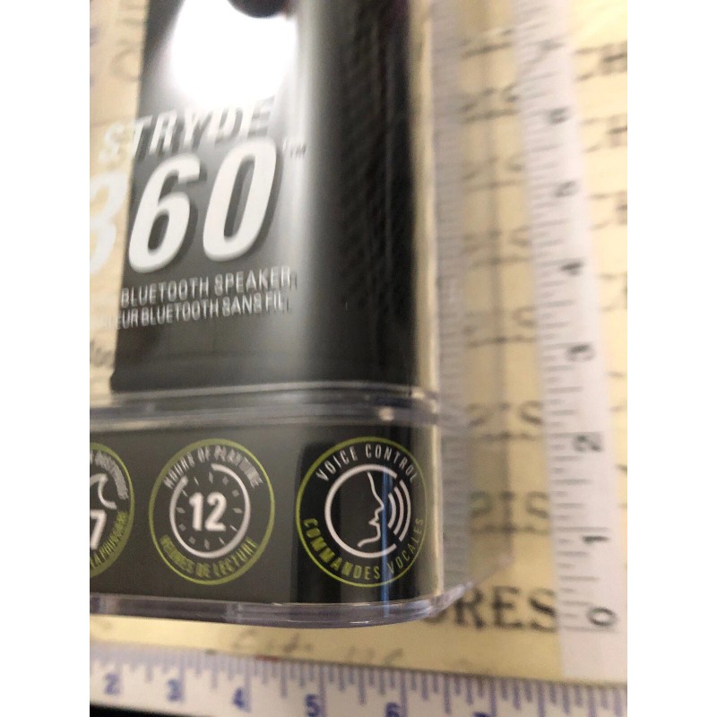 Braven Stryde Waterproof Portable Bluetooth Wireless Speaker W/ 360° Hd