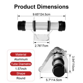 RiderVibe Trailer Document Holder Trailer Registration Holder Waterproof Registration Card Box Insurance with End Caps Aluminum Tube Style for Truck Trailer Autos Tractors - 4 Pack