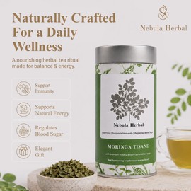 Moringa tea in 25 Biodegradable teabags in a premium tin can for gifting and personal use-Wellness Tea - Moringa, Hibiscus & lemongrass and other flavours