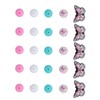 20Pcs Round Beads 5Pcs Butterfly Shaped Beads DIY Kit for