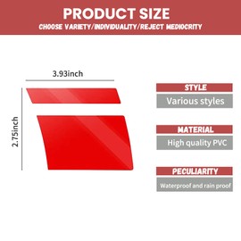 YYTQP 6 PCS Wheel Rim Decal Stripes Car Decals for 18-21 Inch Wheels, Waterproof Wheel Hub Modification Stickers, Tire Rim Decoration Accessories for Most Cars, Trucks, SUVs (Red)