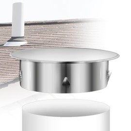 Chimney Hole Cover Stove Pipe Cover 100 mm Chimney Pipe Cover Chimney Cover Stainless Steel Stove Pipe Capsule Wall Lining Lid Stove Hole Lid Bottom Diameter 98 mm Depth Approx. 45 mm